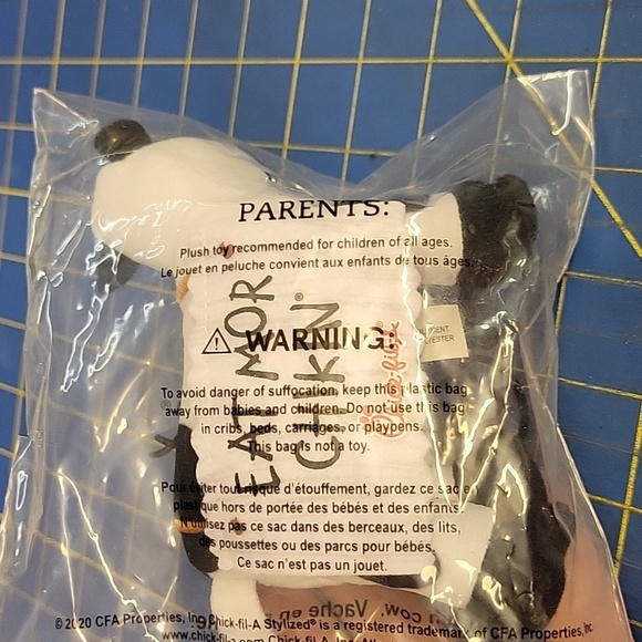 Chick-fil-A Plush Cow Toy 5" in Original Package - Picture 3 of 4